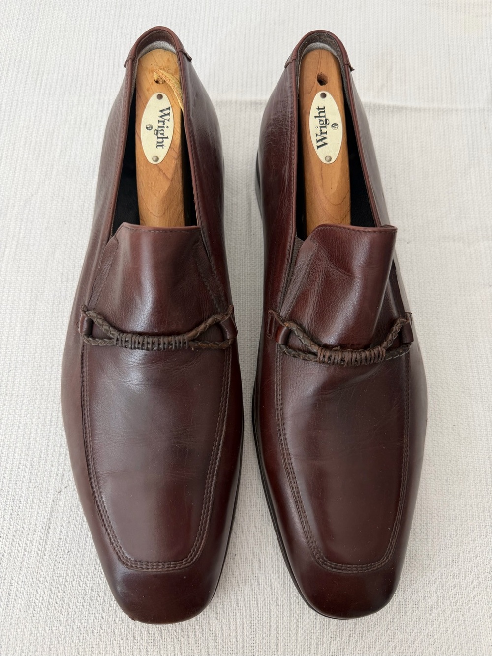 Taryn Rose Men's Dark Brown Leather Slip-On Loafers